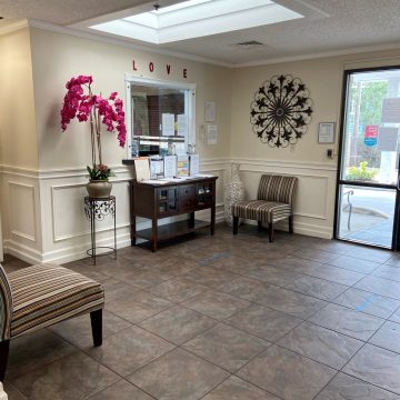 Welcoming lobby at Gainesville Health & Rehabilitation Center